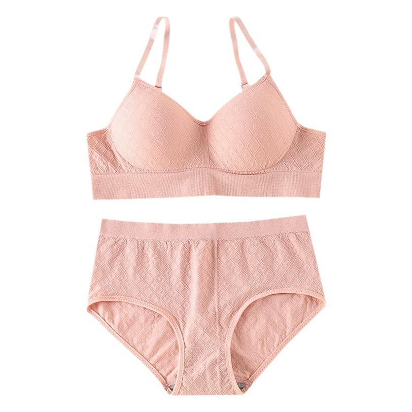 Костюм с бюстгальтером для девочек, цельная фиксированная чашка, маленькая грудь, пуш-ап и сбор груди, грудь без стального кольца, нижнее белье, костюм