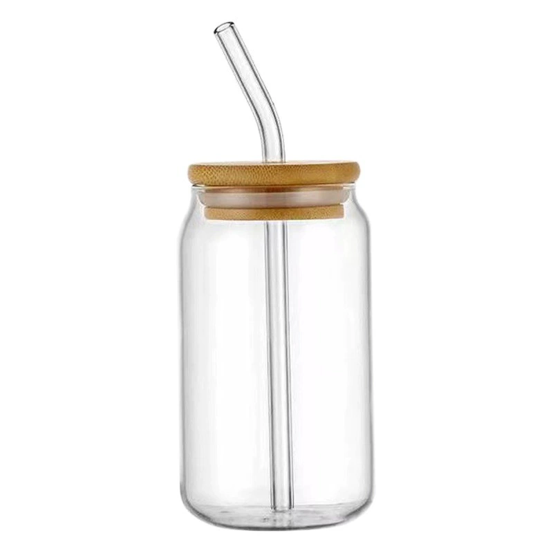 Оптовая стеклянная чашка Sippy с крышкой стеклянные инсы с высоким боросиликатным термостойким холодным напитком чашка колы для микроволновой печи