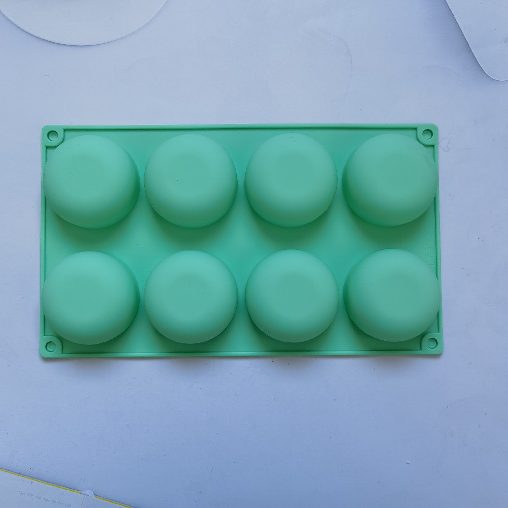 Silicone 8 con fondo plano semicircular 129 pastel chocolate molde de silicona postre pastel decoración cocina molde de horneado