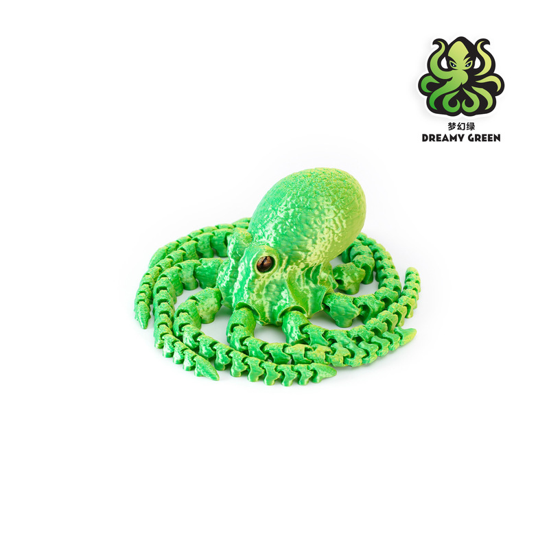 跨境3D打印的玩具八爪鱼章鱼关节可动黑科技摆摊小玩具工艺品摆件|undefined