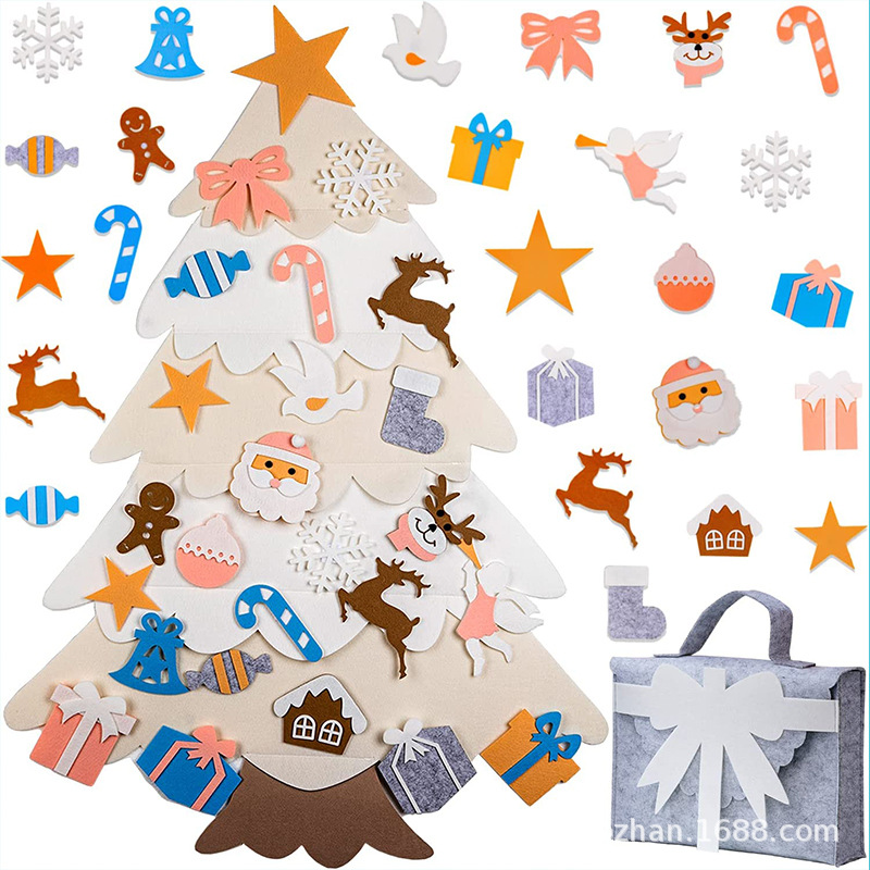 diy手工毛毡2025新款圣诞树装饰客厅摆件挂件儿童圣诞节礼物家用