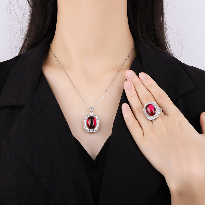 Zhuang Sheng joyas de cobre inferior de oro de hielo plantación fluorescente denier superficie lisa temperamento brillante traje de piedra principal 13*18