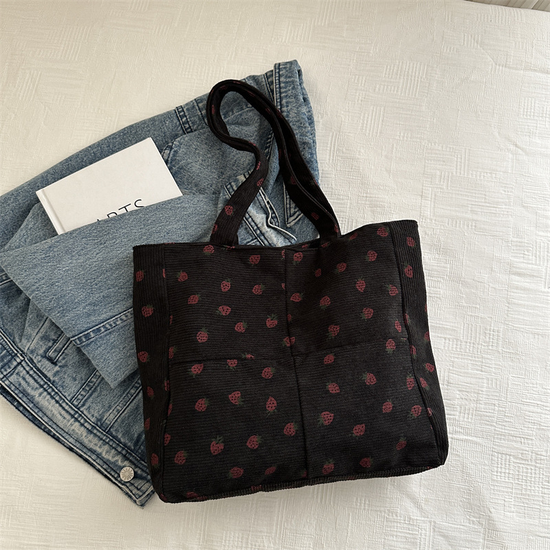 Bolsa de impresión de velcro versátil 2024 nueva bolsa de almacenamiento de gran capacidad de un solo hombro movible bolsa de lona