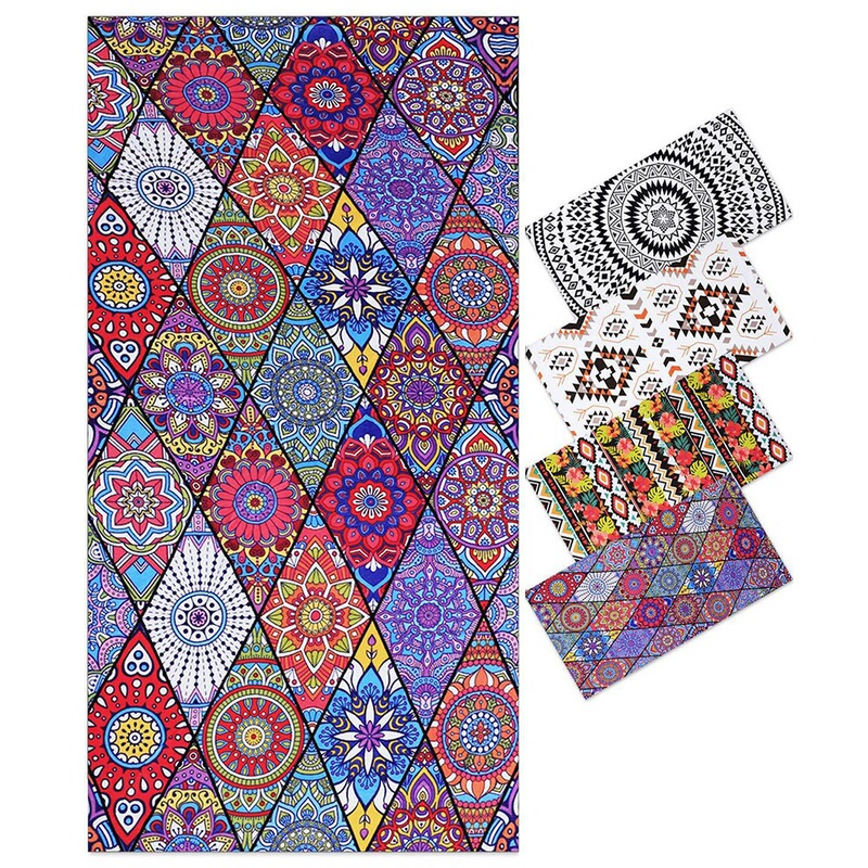 Cross-border bestseller in Europe and America: Bohemian-style beach towel with printed design, made of ultra-fine fiber, absorbent beach bath towel for adults Cross-border bestseller in Europe and America: Bohemian-style beach towel with printed design, made of ultra-fine fiber, absorbent beach bath towel for adults
