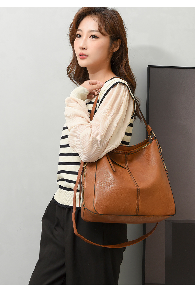Cross-border women's bags 2023 New style single-shoulder bag, simple crossbody wandering bag, Korean-style handbag, women's tote large bag undefined