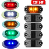 Трансграничный E4 почерненный боковой свет пираньи 2LED боковой свет грузовика 12V-24V Amazon SRK-222