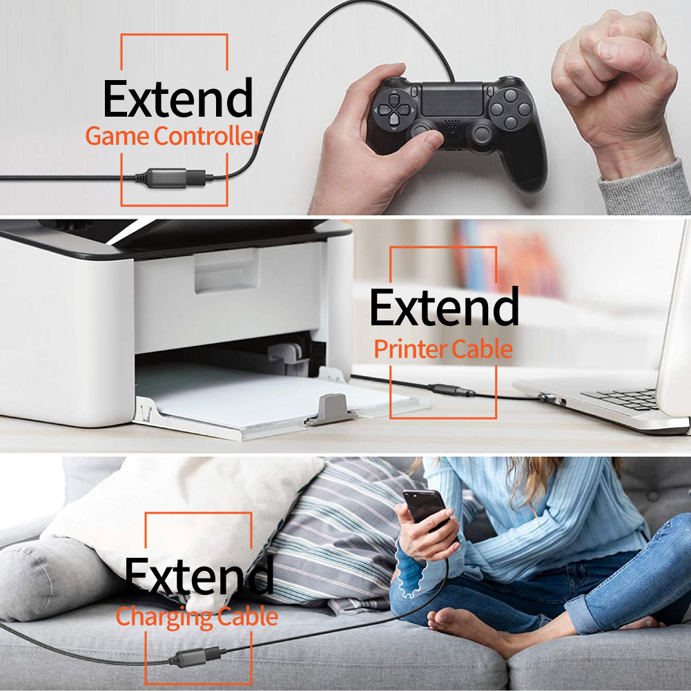 ナイロン編組usb 3.0公対母高速伝送ケーブルコンピュータハードディスクカメラプリンタ延長線