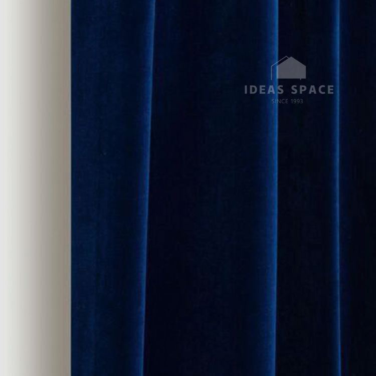 New Light Luxury Retro Velvet Klein Blue Curtain Bedroom Minimalist Living Room Full Blackout Velvet Curtain
