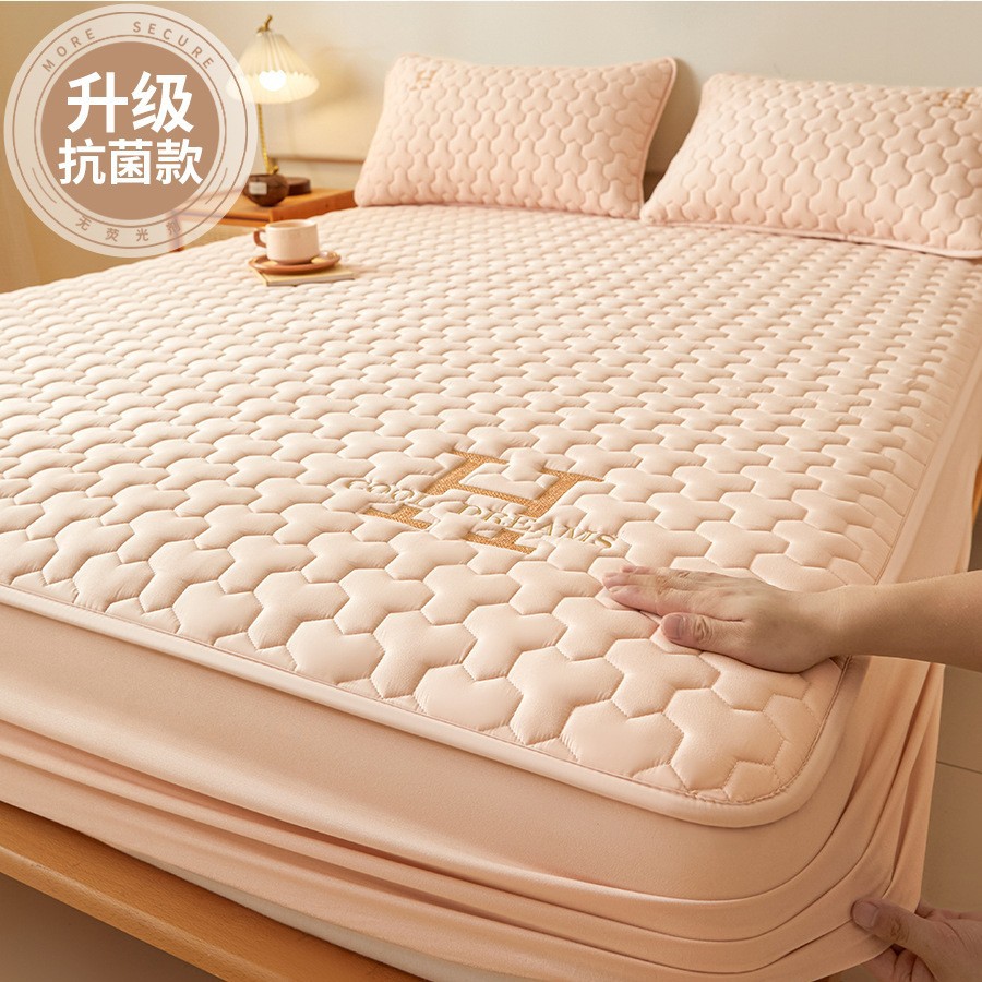 Colcha impermeable acolchada Colcha de cama engrosada de una pieza Cubierta de cama con todo incluido Cubierta protectora de colchón 2025 Nuevo Four Seasons Universal