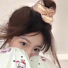 气质睡眠大肠发圈 不伤发真丝发绳发饰 缎面高级感扎头丸子头发绳