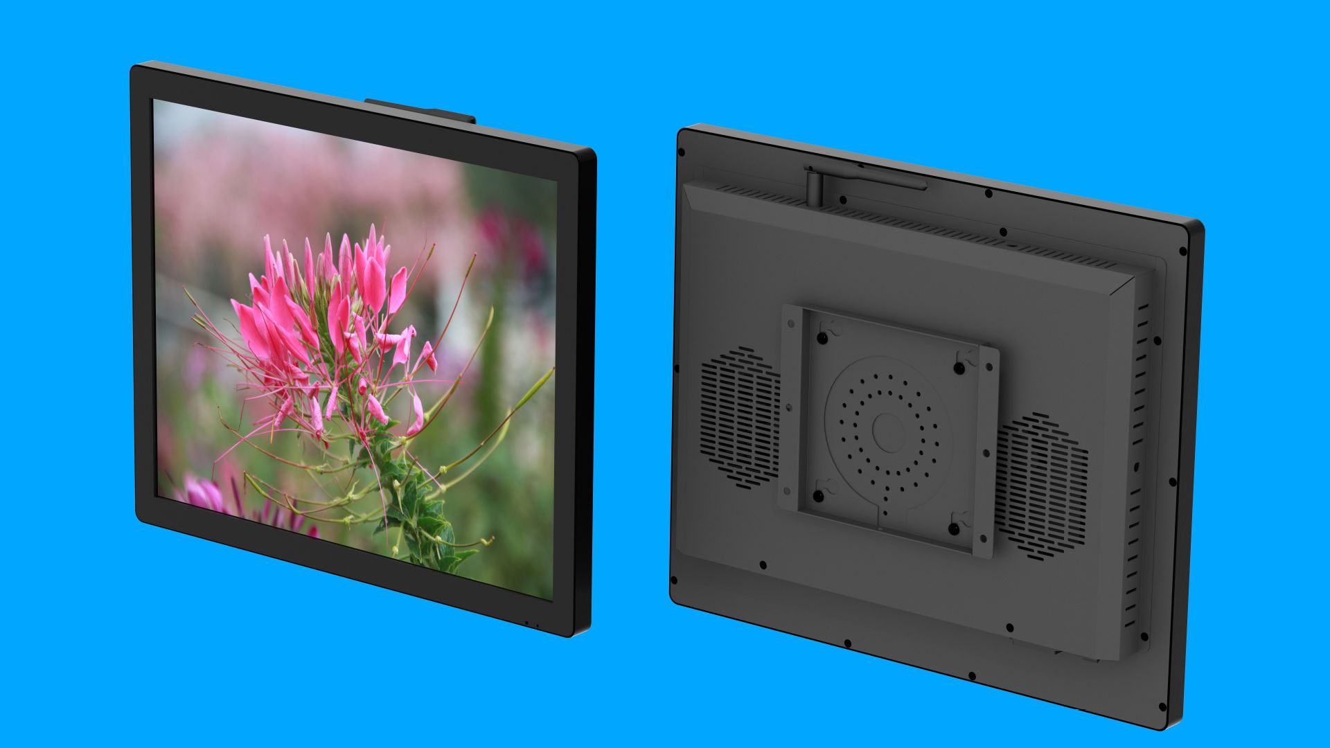 17寸19B款壁掛純平黑色效果圖