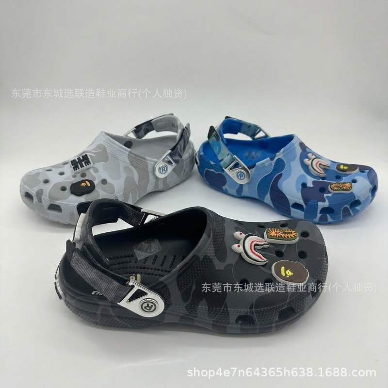 Electroplated Bape Camouflage Ape Sports Couple's Sandals 2026 New Casual Versatile Beach Sandals Electroplated Bape Camouflage Ape Sports Couple's Sandals 2026 New Casual Versatile Beach Sandals