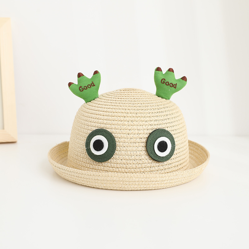 Children Unisex Cute Animal Straw Hat display picture 10