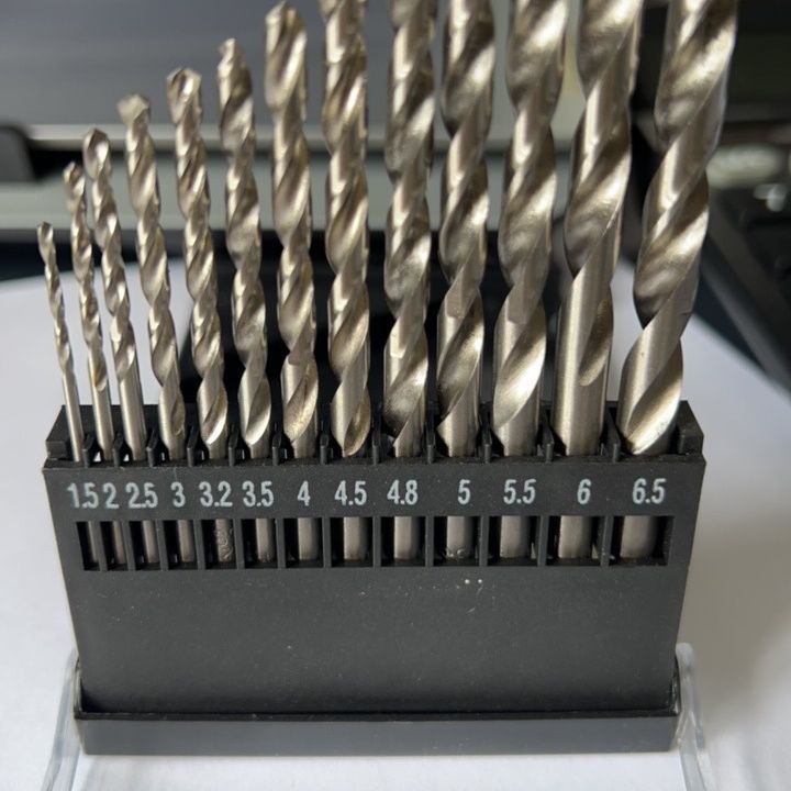 13pc镀钛麻花钻头钻铁皮木板塑料手电钻开孔木工工具