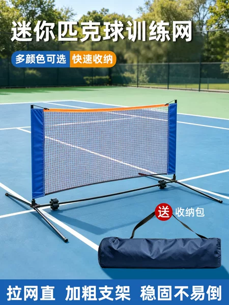 Mini pickleball net for outdoor yard practice, indoor removable and detachable training pickleball net