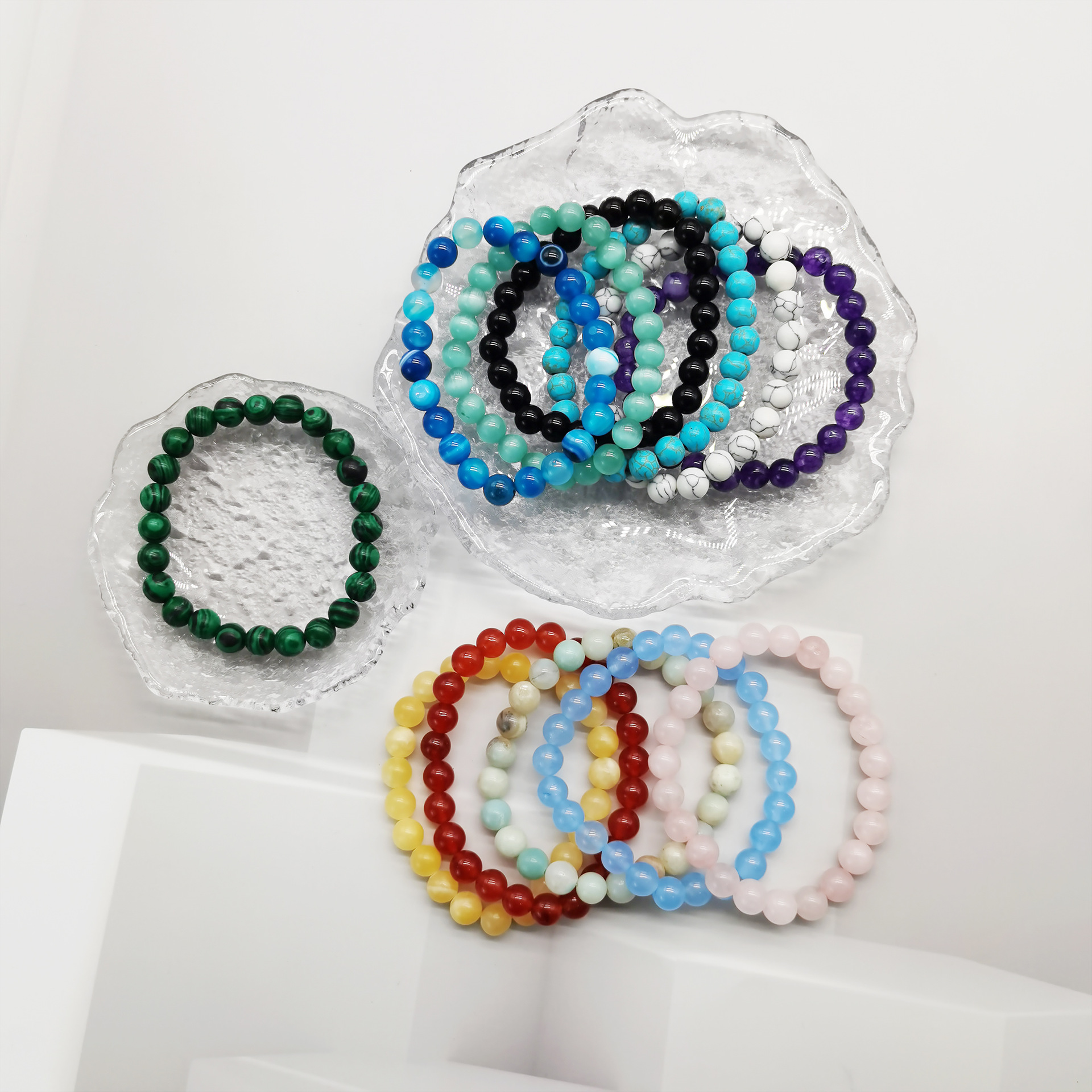 Style Simple Couleur Unie La Pierre Naturelle Perlé Bracelets display picture 1