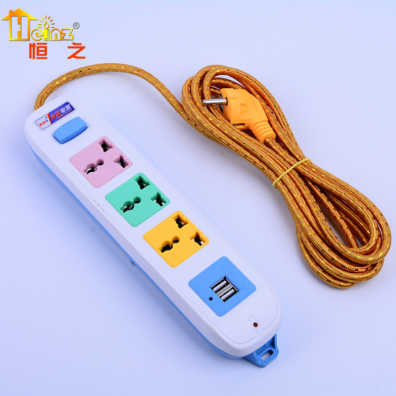 MEILEPAI oficina en el hogar de alta potencia Mongolia multicolor enchufe tablero de conexión con enchufe de cable