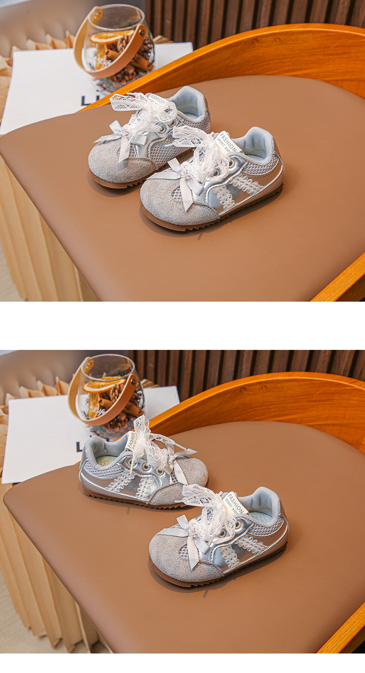Flick-sneakers i prinsess-stil med rosett och spets som andas_voghion.com