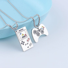 男士项链个性游戏手柄吊坠迷你游戏机项坠情侣挂件嘻哈不锈钢配饰