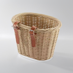 Children's Bicycle Basket, Cartoon Doll Bicycle Basket, Woven Front Basket for Children's Bike, Bicycle Accessory for Kids