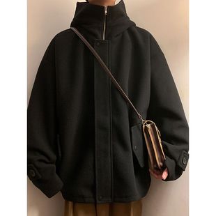 Winter New Woolen Coat High-end Sense Woolen Coat High Street Trendy Brand Loose Woolen Top