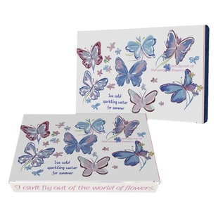 Sea salt peach wine painted butterfly aircraft box ins high-looking card delivery gift box Express handmade packaging