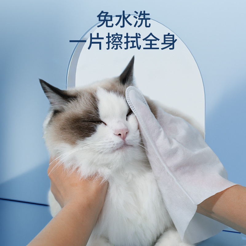 Guantes sin lavado para mascotas, artefactos de baño desechables, productos de limpieza para mascotas, desodorización, limpieza en seco, toallas húmedas para perros y gatos