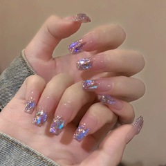 Explosive wearable nails, whitening blush manicure, wearable nail stickers, fireworks, cat-eye fake nails, manicure wholesale