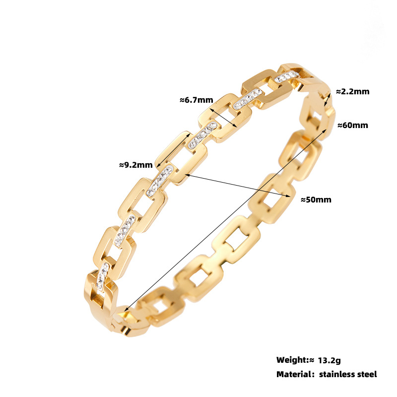 Title 1, Bracciale digitale romano in acciaio inossidabi...