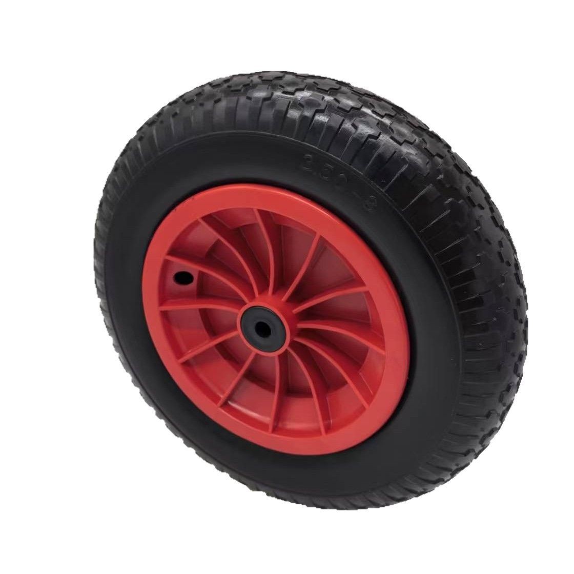 3.50-8pu发泡轮防爆实心轮胎防扎免充气手推车沙滩车劳动车轮子