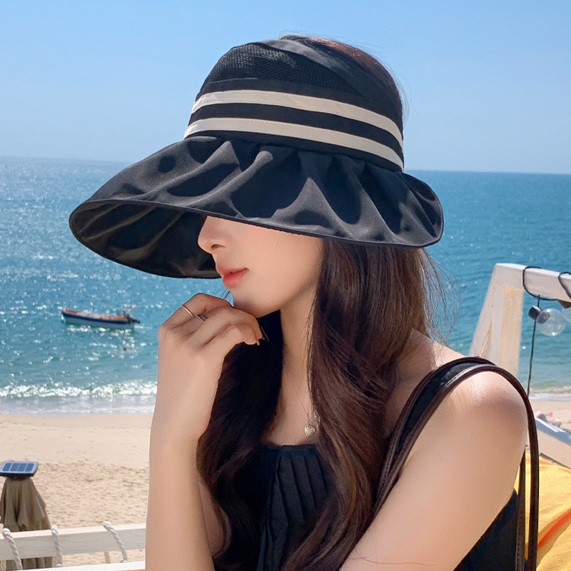 Nuevo sombrero de playa al aire libre, sombrero de verano para mujeres, sombrero de moda, sombrero de borde grande, pequeño