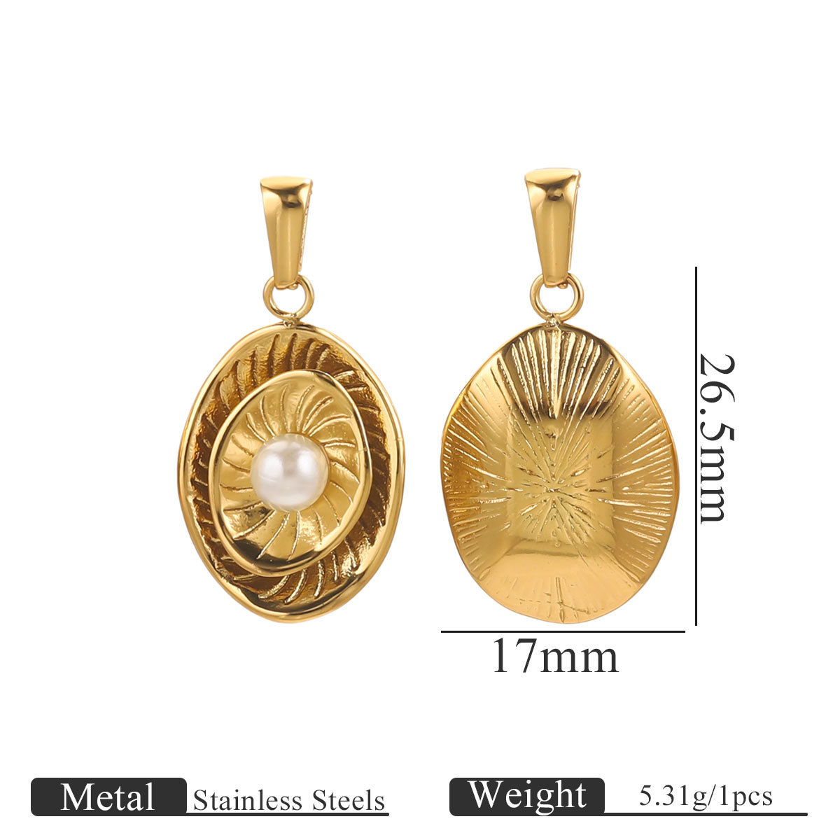 Acero inoxidable instills irregular soporte de perla imitación colgante DIY collar de acero de titanio pulsera joyas accesorios al por mayor