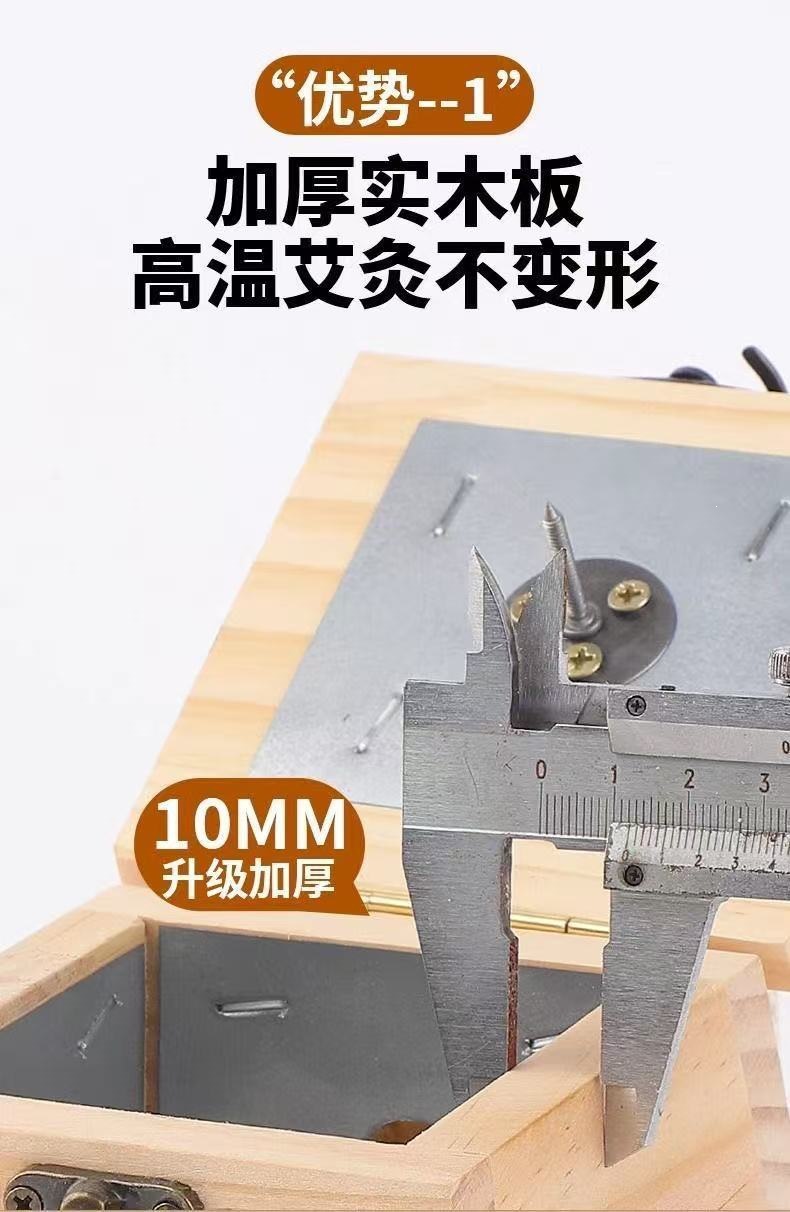 Wooden Moxibustion Box Portable Moxa Warmer 4-6 Hole Ai Jiu Tool for Traditional Warm Therapy quality and texture