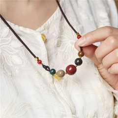 中药合香珠手串五行疏肝解郁非遗diy手工锁骨链天然养生女士项链