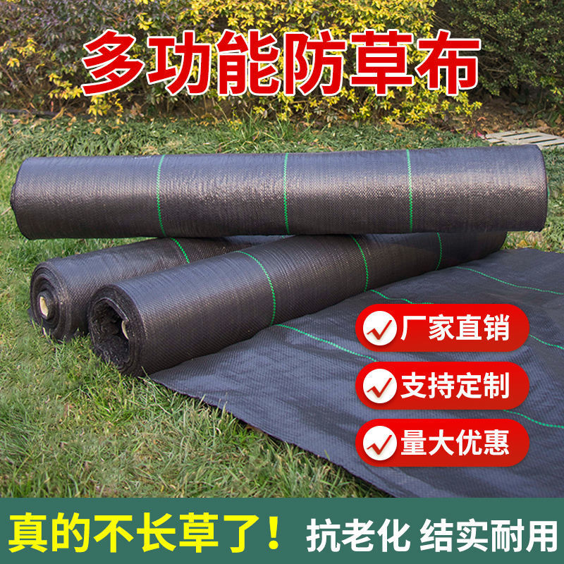 防草布除草布园艺地布盖草布黑色农用果树园遮草抑草地膜抗老化PE