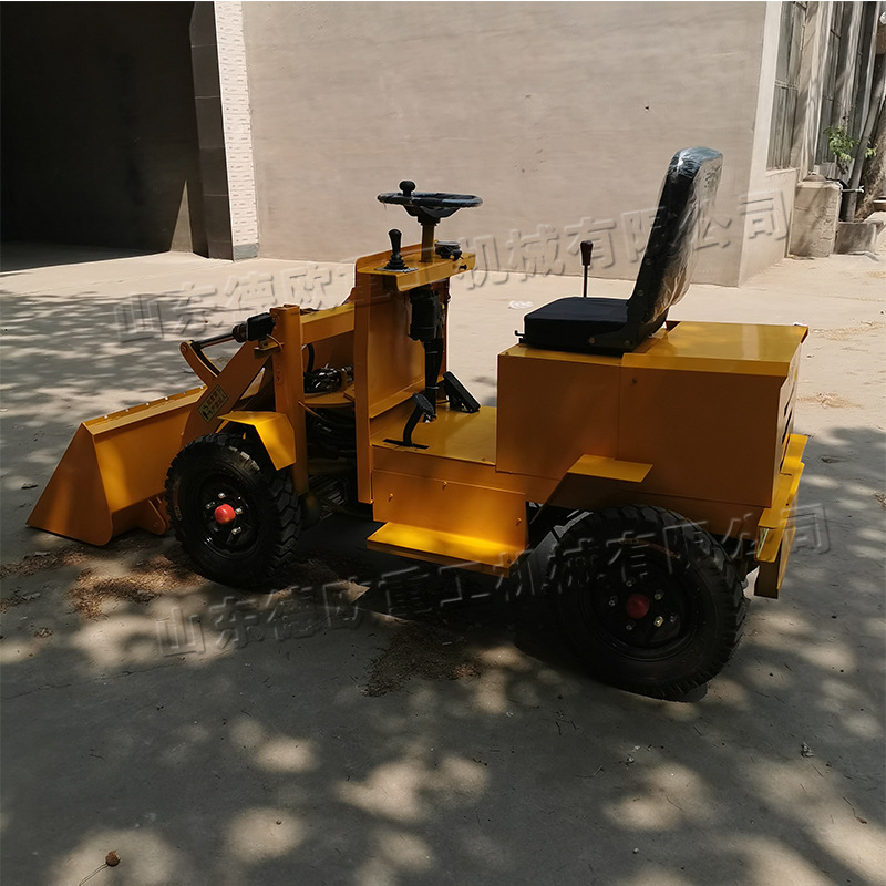 四驱电动式装载机 米厂农场牧场小型铲车 铲装土壤砂石装载机