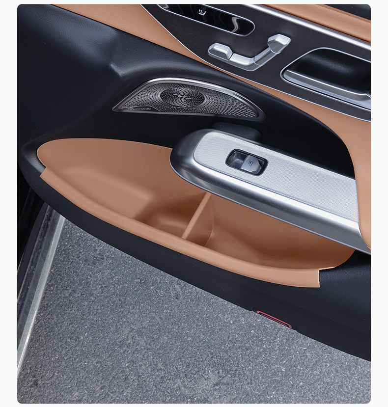 Mercedes-Benz E300L New E-Class E260L Door Storage Pocket Tpe Door Slot Pad Storage Box Organizer Car Interior Accessories