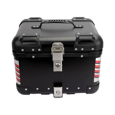 Tail Box, Motorcycle trunk - 45l-rounded-corner-black
