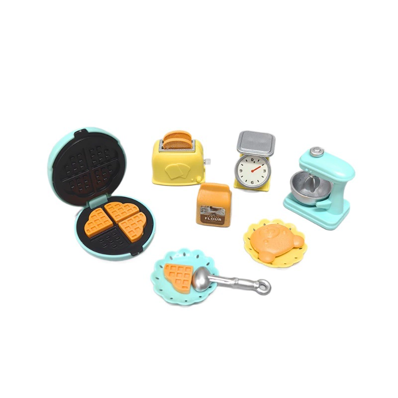 Семейный кукольный домик, игрушка, игра с маленькой едой, мебель с аксессуарами, хлеб