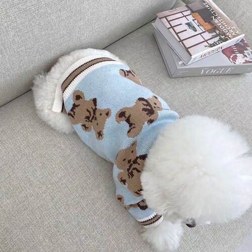 Pet Knitted Sweater Schnauzer Autumn and Winter Outfit Teddy Bear Cat Kitten Bichon Small Dog Poodle Bouvier Dog Clothes