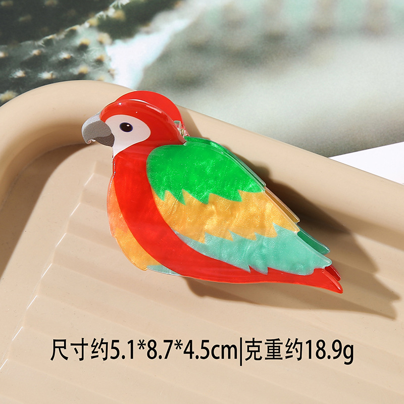 闪闪姑娘可爱萌宠动物鹦鹉抓夹燕子企鹅发夹狐狸螃蟹盘发鲨鱼夹子|undefined