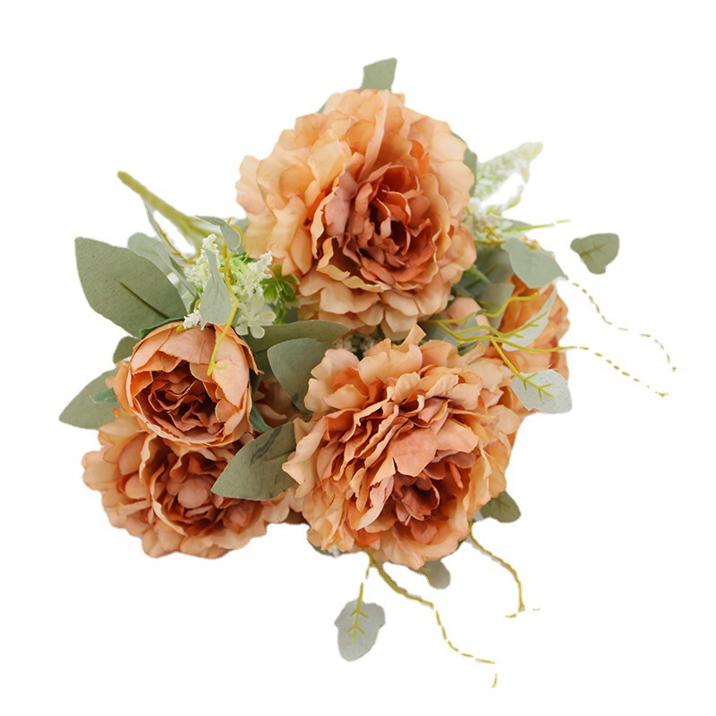 Simulación de un montón de peonías decoración del hogar flores artificiales flores imitación fotografía apoyos flores de seda al por mayor
