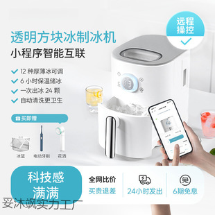 Ice Machine Cube Ice Household Small Commercial Appearance Stall Fully Automatic Mini Internet Celebrity Ice Machine