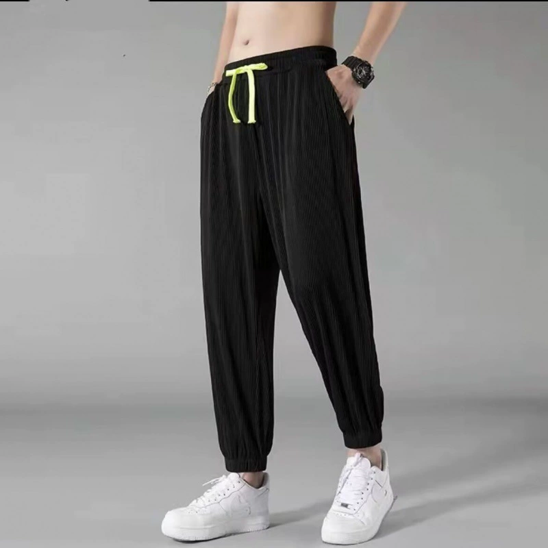 Повседневные брюки Молодежная мода модная мода модная мода мужские спортивные брюки широкие модные брюки летние новые мужские