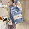 Backpack, cartoon shoulder bag, for secondary school, Korean style, suitable for teen, for students