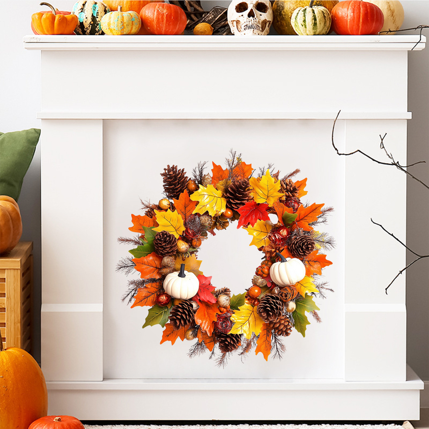 Transfronterizo Amazonas Día de Acción de Gracias Pine Pumpkins