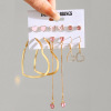 Brand retro chain, earrings, set, simple and elegant design