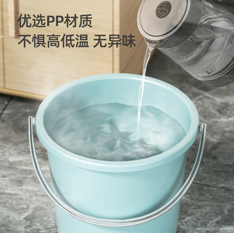 実色バケツ家庭用貯水用プラスチックバケツを手に入れて、蓋付き洗面器桶学生寮洗面3点を厚くする|undefined