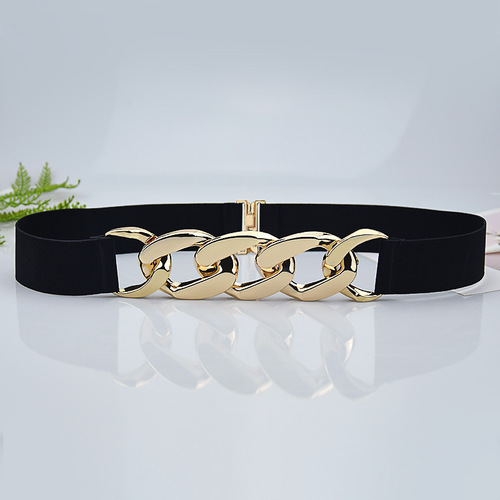 Amazon European and American Slim Elastic Belt Decorative Skirt Suit Simple Fashion Chain Women's Belt