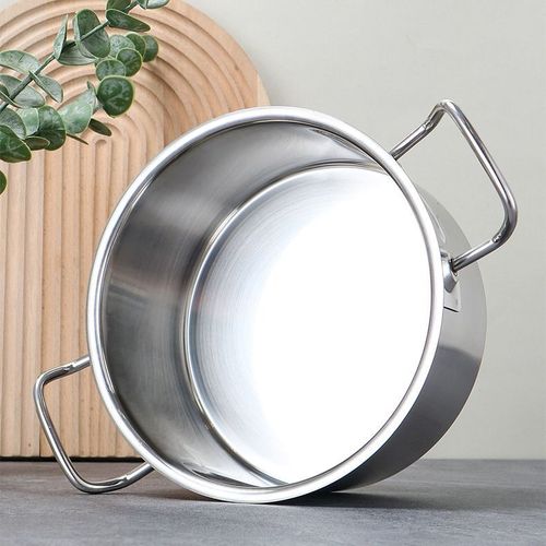 Golden Single-person Hot Pot, Stainless Steel Hot Pot for Induction Cooker, Mini Soup Pot for Hot Pot, Wholesale